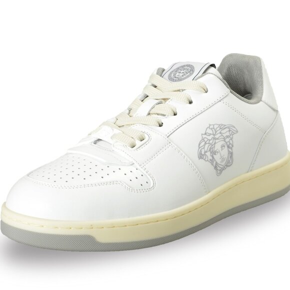 Versace Women's Medusa Logo White Leather Sneakers Shoes US 10 IT 40